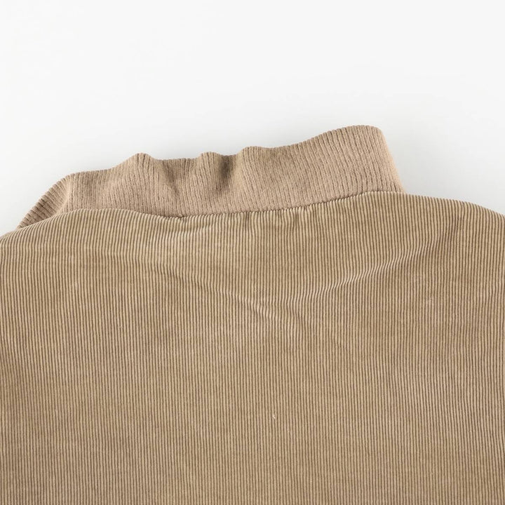 SUPER DICKE Reversible Corduroy Jacket, Made in Italy, Men's Size M (approx.) polyester beige type brown Vintage Second Hand