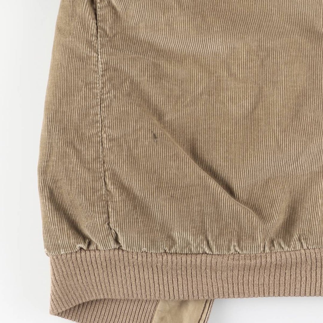 SUPER DICKE Reversible Corduroy Jacket, Made in Italy, Men's Size M (approx.) polyester beige type brown Vintage Second Hand