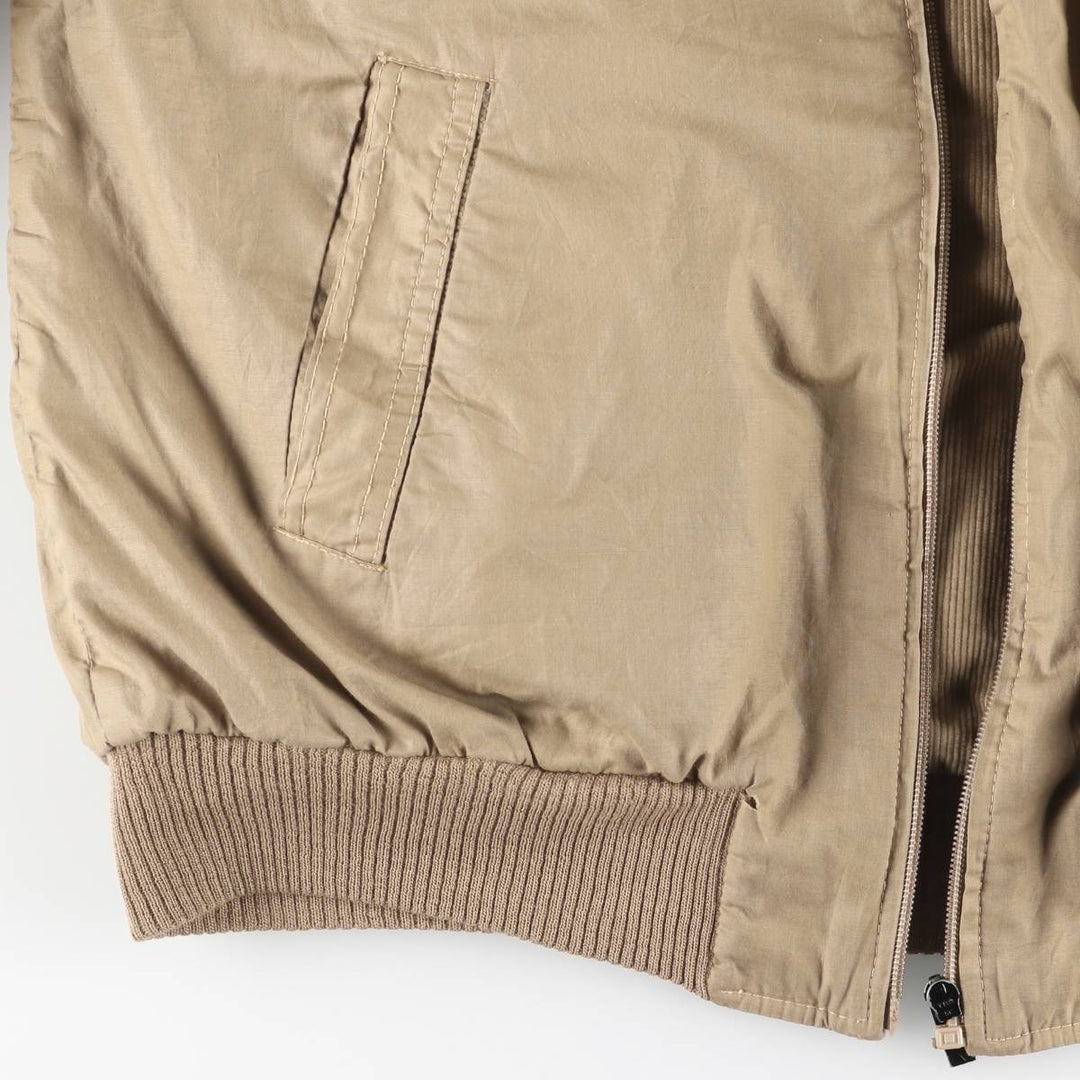 SUPER DICKE Reversible Corduroy Jacket, Made in Italy, Men's Size M (approx.) polyester beige type brown Vintage Second Hand