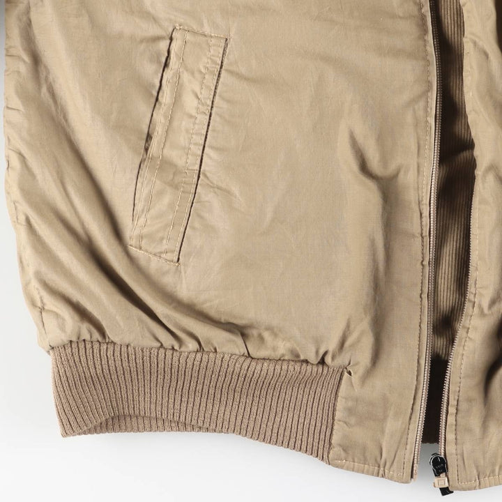 SUPER DICKE Reversible Corduroy Jacket, Made in Italy, Men's Size M (approx.) polyester beige type brown Vintage Second Hand