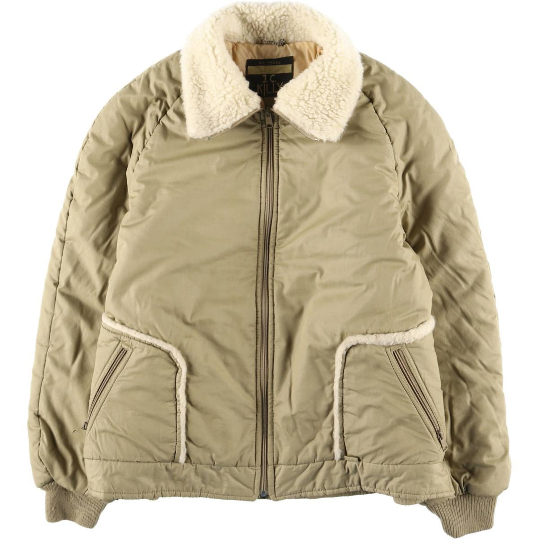 70s-80'S Sears JC Killy padded puffer jacket, men's size L equivalent, vintage. polyester Beige type Vintage Second Hand