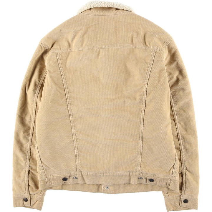 Levi's Trucker Jacket, Padded, Corduroy Boa Jacket, Men's Size M (approx.) cotton Beige type Vintage Second Hand