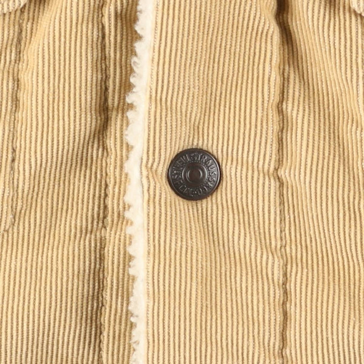 Levi's Trucker Jacket, Padded, Corduroy Boa Jacket, Men's Size M (approx.) cotton Beige type Vintage Second Hand
