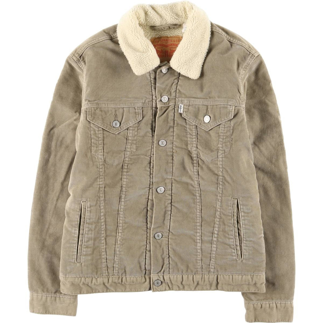 Levi's Trucker Jacket, Corduroy Boa Jacket, Men's Size Medium cotton Beige type Vintage Second Hand