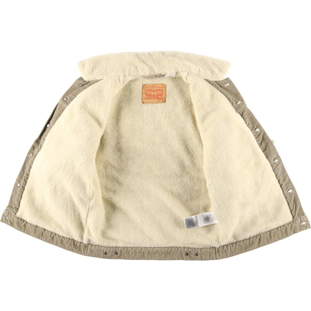 Levi's Trucker Jacket, Corduroy Boa Jacket, Men's Size Medium cotton Beige type Vintage Second Hand