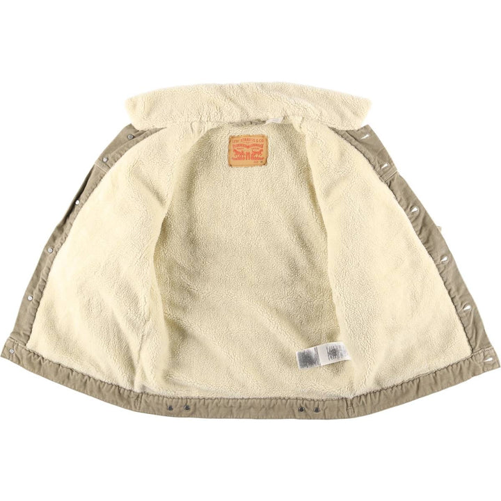 Levi's Trucker Jacket, Corduroy Boa Jacket, Men's Size Medium cotton Beige type Vintage Second Hand