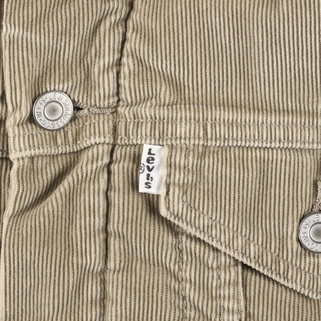 Levi's Trucker Jacket, Corduroy Boa Jacket, Men's Size Medium cotton Beige type Vintage Second Hand
