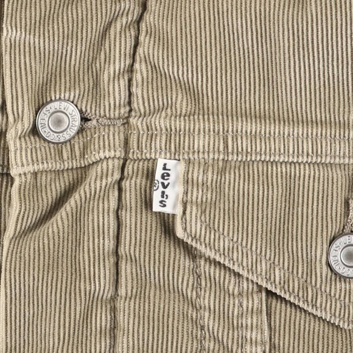 Levi's Trucker Jacket, Corduroy Boa Jacket, Men's Size Medium cotton Beige type Vintage Second Hand