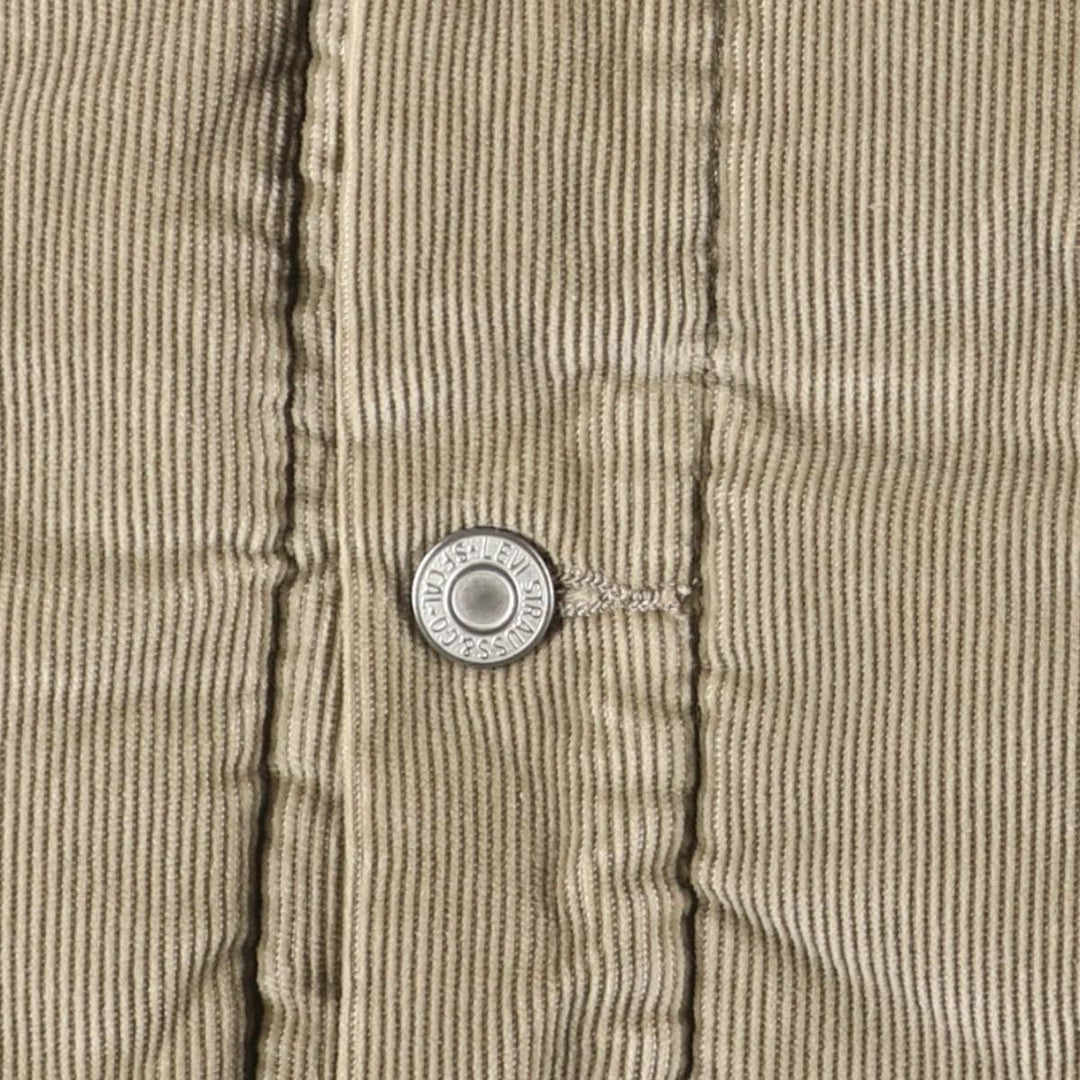 Levi's Trucker Jacket, Corduroy Boa Jacket, Men's Size Medium cotton Beige type Vintage Second Hand