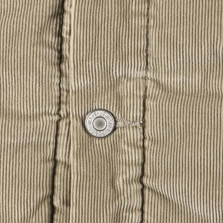 Levi's Trucker Jacket, Corduroy Boa Jacket, Men's Size Medium cotton Beige type Vintage Second Hand