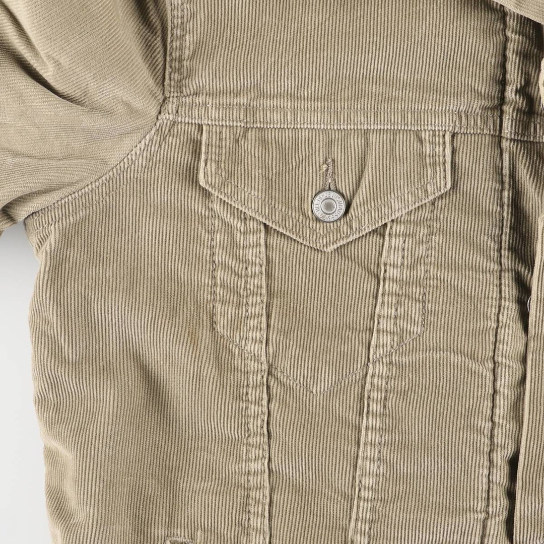 Levi's Trucker Jacket, Corduroy Boa Jacket, Men's Size Medium cotton Beige type Vintage Second Hand