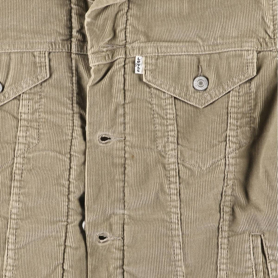 Levi's Trucker Jacket, Corduroy Boa Jacket, Men's Size Medium cotton Beige type Vintage Second Hand