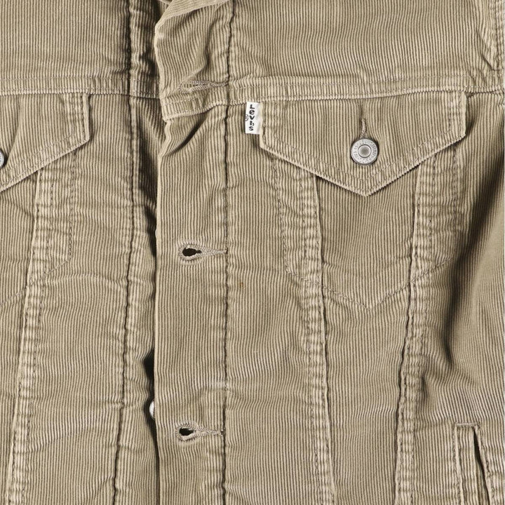 Levi's Trucker Jacket, Corduroy Boa Jacket, Men's Size Medium cotton Beige type Vintage Second Hand