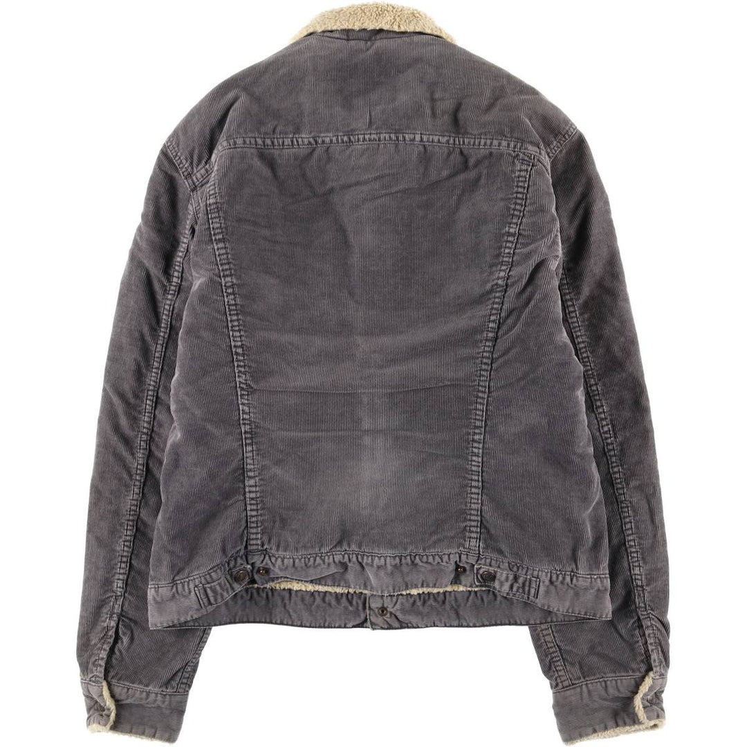 Levi's Euro Model Trucker Jacket, Corduroy Boa Jacket, Men's Size XL (approx.) polyester gray type Vintage Second Hand