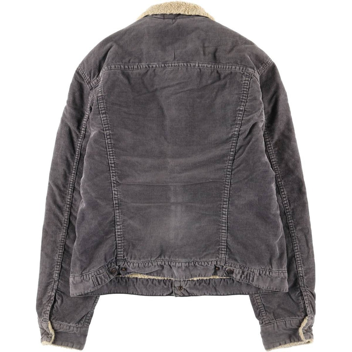 Levi's Euro Model Trucker Jacket, Corduroy Boa Jacket, Men's Size XL (approx.) polyester gray type Vintage Second Hand