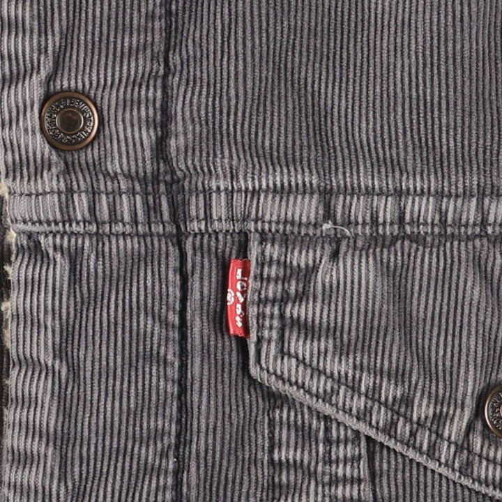 Levi's Euro Model Trucker Jacket, Corduroy Boa Jacket, Men's Size XL (approx.) polyester gray type Vintage Second Hand