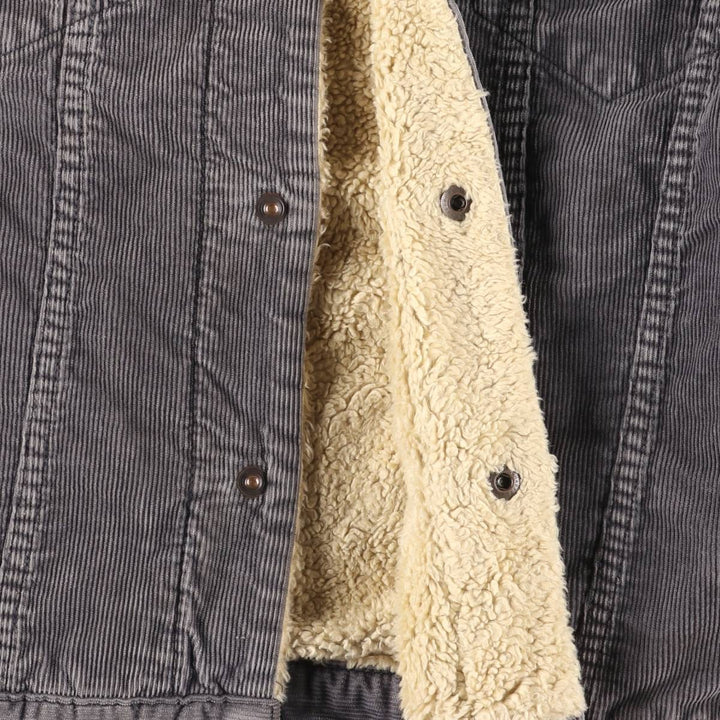 Levi's Euro Model Trucker Jacket, Corduroy Boa Jacket, Men's Size XL (approx.) polyester gray type Vintage Second Hand