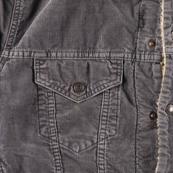 Levi's Euro Model Trucker Jacket, Corduroy Boa Jacket, Men's Size XL (approx.) polyester gray type Vintage Second Hand