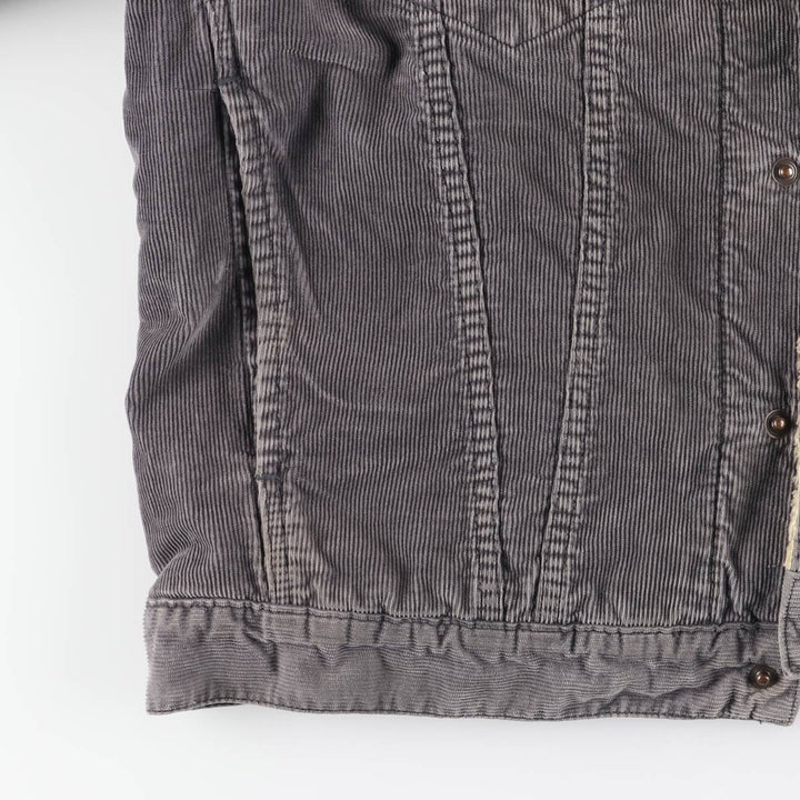 Levi's Euro Model Trucker Jacket, Corduroy Boa Jacket, Men's Size XL (approx.) polyester gray type Vintage Second Hand