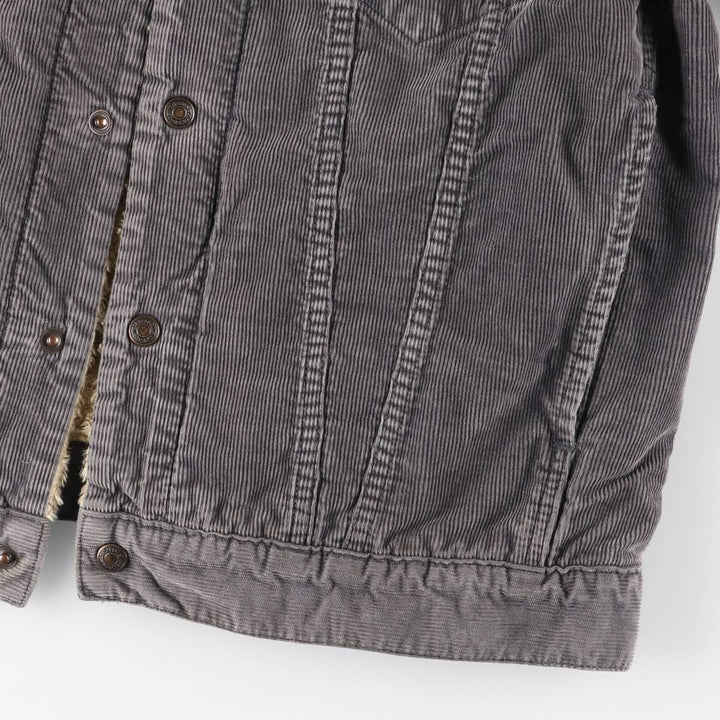 Levi's Euro Model Trucker Jacket, Corduroy Boa Jacket, Men's Size XL (approx.) polyester gray type Vintage Second Hand