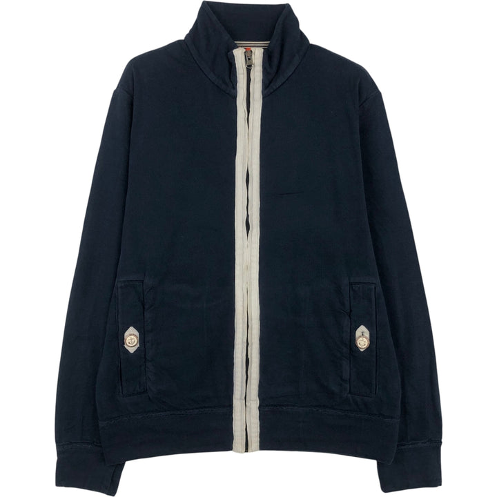 Hugo Boss full-zip sweatshirt, men's size XL (approx.) unclear navy blue type Vintage Second Hand