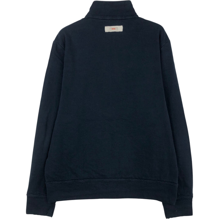 Hugo Boss full-zip sweatshirt, men's size XL (approx.) unclear navy blue type Vintage Second Hand
