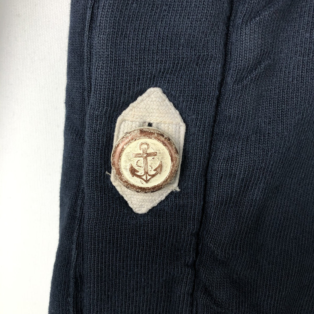 Hugo Boss full-zip sweatshirt, men's size XL (approx.) unclear navy blue type Vintage Second Hand