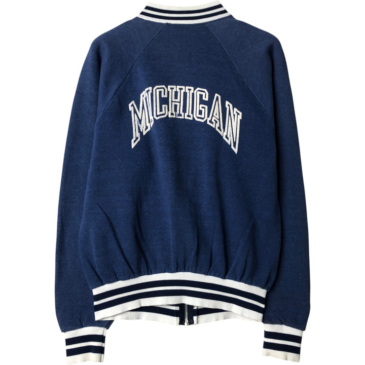 MICHIGAN University of Michigan College Full-Zip Sweatshirt (Men's Size S) unclear navy blue type Vintage Second Hand