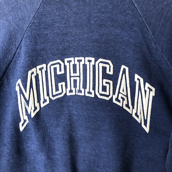 MICHIGAN University of Michigan College Full-Zip Sweatshirt (Men's Size S) unclear navy blue type Vintage Second Hand