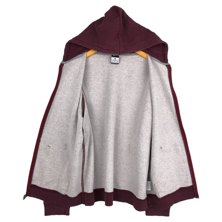Nike Sweat Full Zip Hoodie Men's XL cotton burgundy type Vintage Second Hand