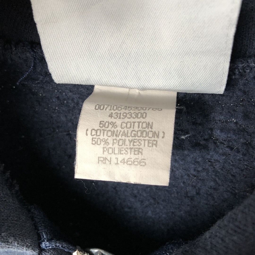 Vintage 90'S Lee Heavyweight Sweatshirt Full Zip Hoodie, Men's Size L cotton navy blue type Vintage Second Hand