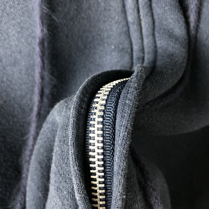 Vintage 90'S Lee Heavyweight Sweatshirt Full Zip Hoodie, Men's Size L cotton navy blue type Vintage Second Hand