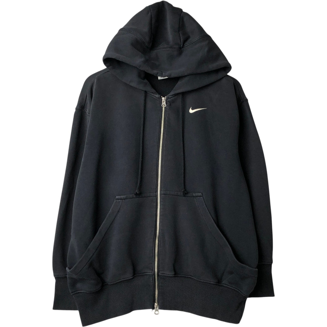Nike Sweat Full-Zip Hoodie, Men's Size XS cotton black type Vintage Second Hand