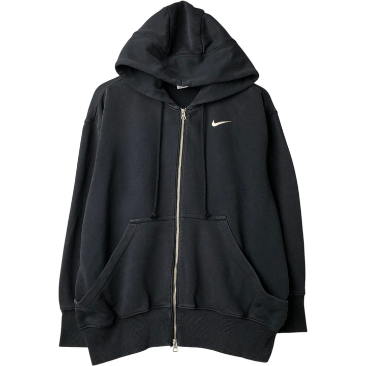 Nike Sweat Full-Zip Hoodie, Men's Size XS cotton black type Vintage Second Hand