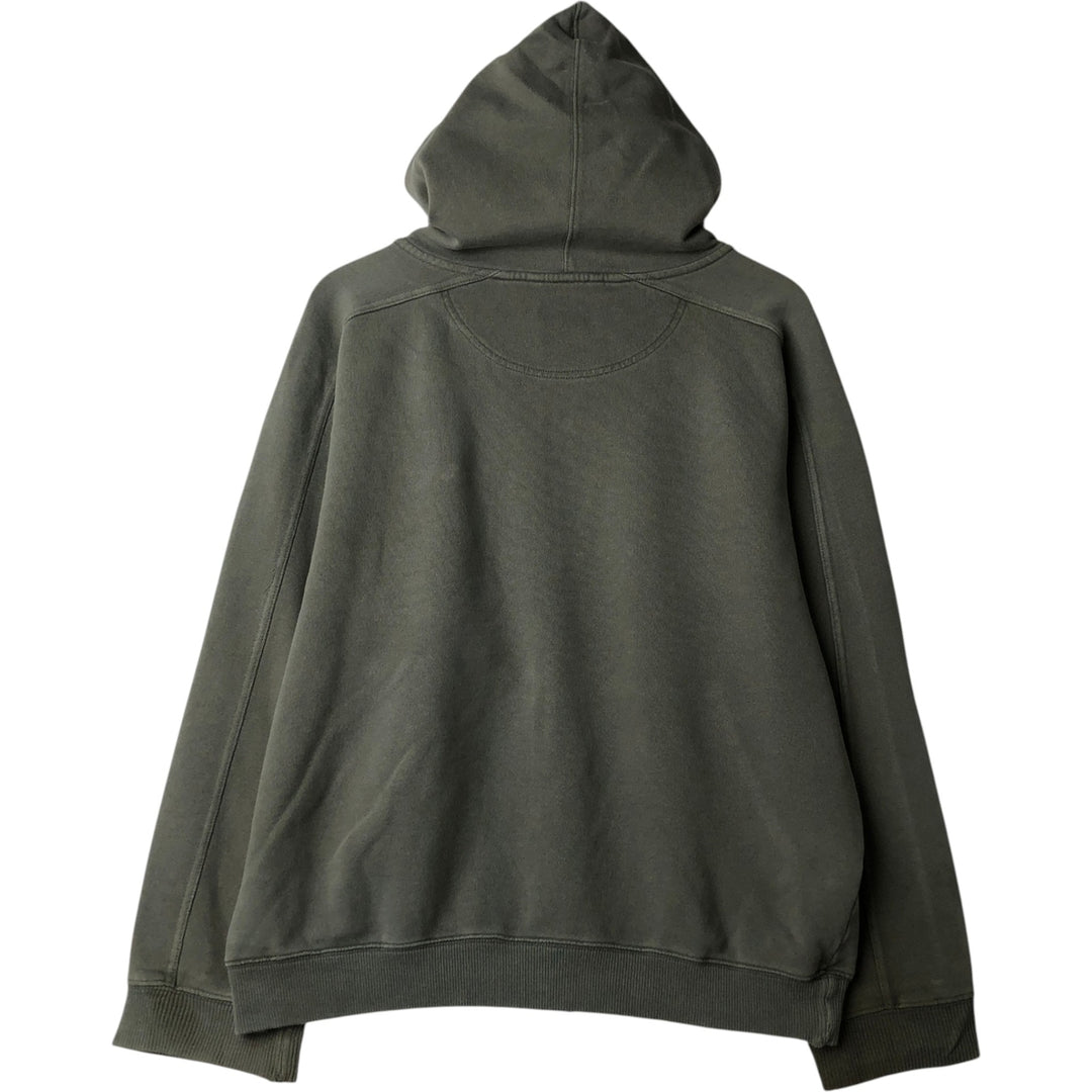 90s-00'S LLBean Full-Zip Sweatshirt, Men's Size M (Equivalent), Vintage cotton Khaki type Vintage Second Hand