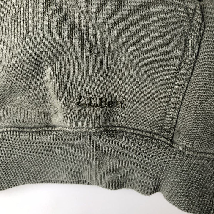 90s-00'S LLBean Full-Zip Sweatshirt, Men's Size M (Equivalent), Vintage cotton Khaki type Vintage Second Hand