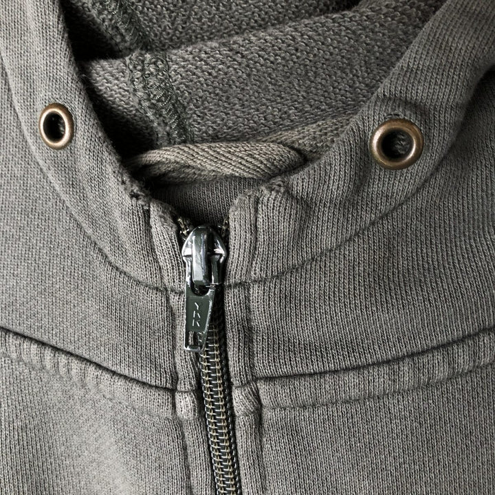 90s-00'S LLBean Full-Zip Sweatshirt, Men's Size M (Equivalent), Vintage cotton Khaki type Vintage Second Hand