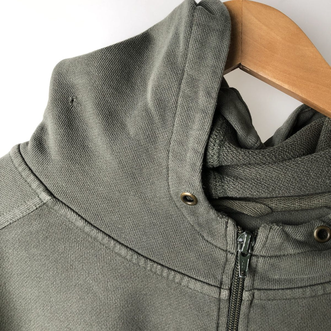 90s-00'S LLBean Full-Zip Sweatshirt, Men's Size M (Equivalent), Vintage cotton Khaki type Vintage Second Hand