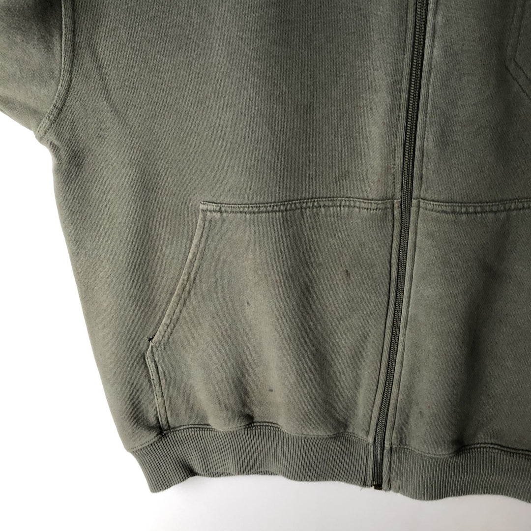 90s-00'S LLBean Full-Zip Sweatshirt, Men's Size M (Equivalent), Vintage cotton Khaki type Vintage Second Hand