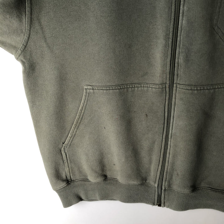 90s-00'S LLBean Full-Zip Sweatshirt, Men's Size M (Equivalent), Vintage cotton Khaki type Vintage Second Hand