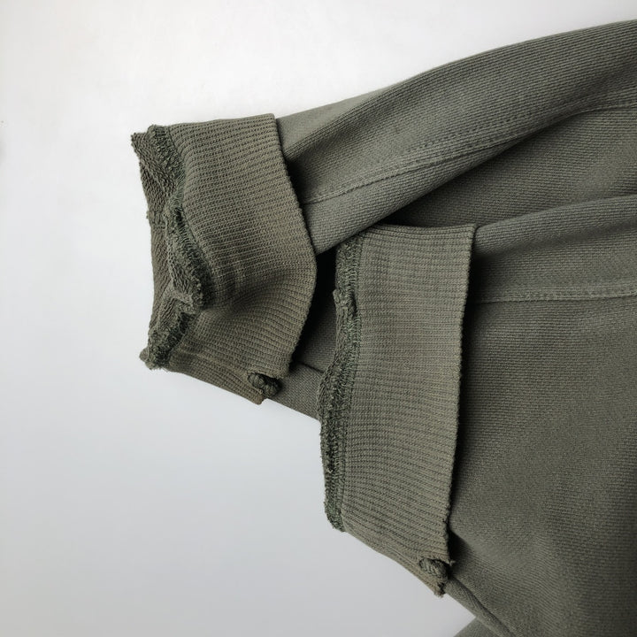 90s-00'S LLBean Full-Zip Sweatshirt, Men's Size M (Equivalent), Vintage cotton Khaki type Vintage Second Hand