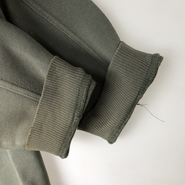 90s-00'S LLBean Full-Zip Sweatshirt, Men's Size M (Equivalent), Vintage cotton Khaki type Vintage Second Hand