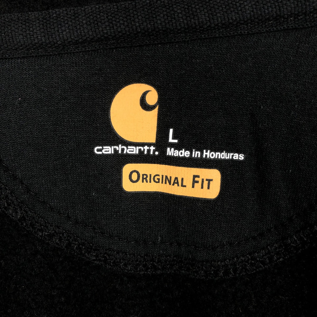 Carhartt Sweat Full Zip Hoodie Men's L size cotton black type Vintage Second Hand