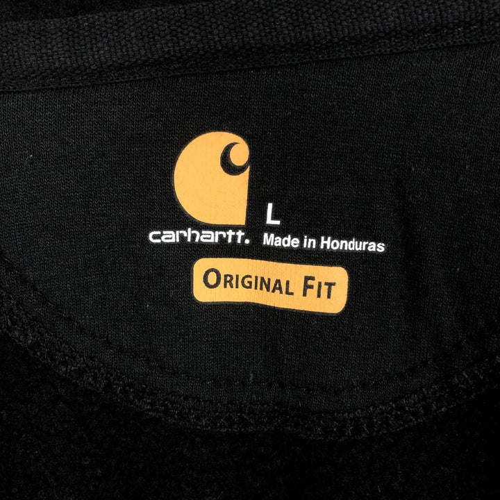 Carhartt Sweat Full Zip Hoodie Men's L size cotton black type Vintage Second Hand