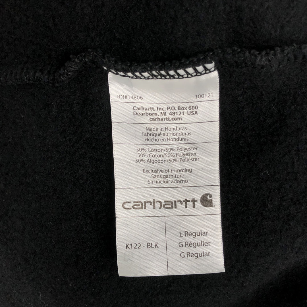 Carhartt Sweat Full Zip Hoodie Men's L size cotton black type Vintage Second Hand