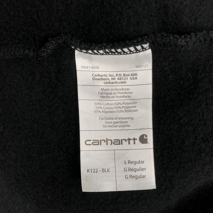 Carhartt Sweat Full Zip Hoodie Men's L size cotton black type Vintage Second Hand