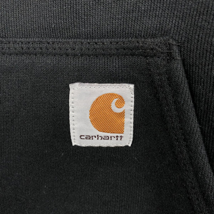 Carhartt Sweat Full Zip Hoodie Men's L size cotton black type Vintage Second Hand