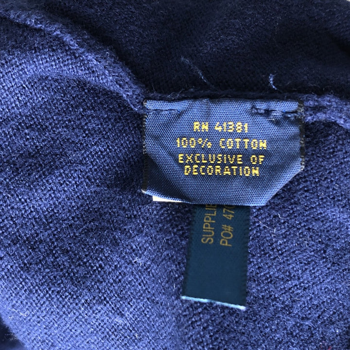 Ralph Lauren POLO RALPH LAUREN full-zip sweatshirt, men's size XL cotton navy blue type Vintage Second Hand