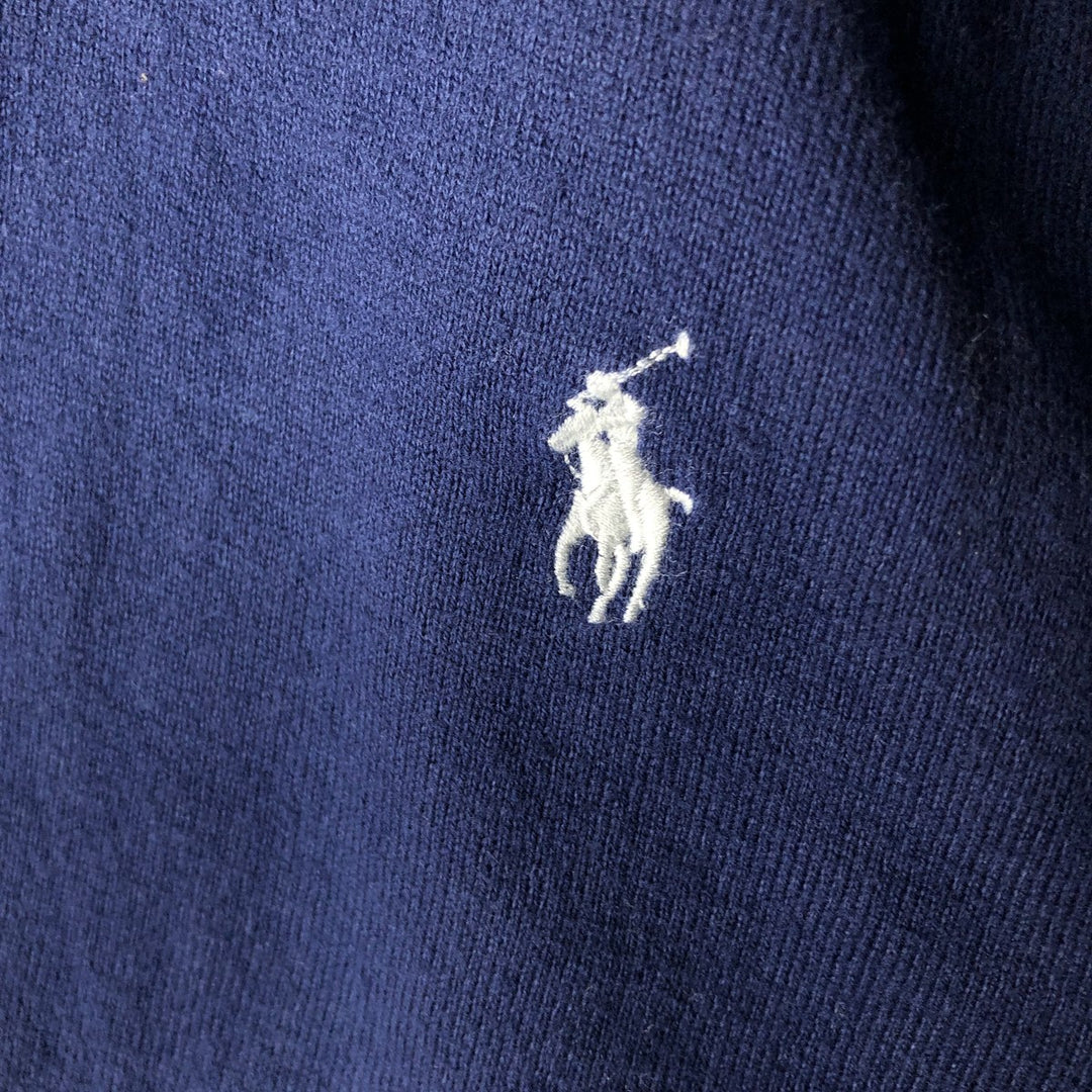 Ralph Lauren POLO RALPH LAUREN full-zip sweatshirt, men's size XL cotton navy blue type Vintage Second Hand