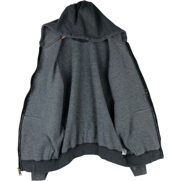 Carhartt ORIGINAL FIT sweat full zip hoodie, men's size M cotton gray type Vintage Second Hand